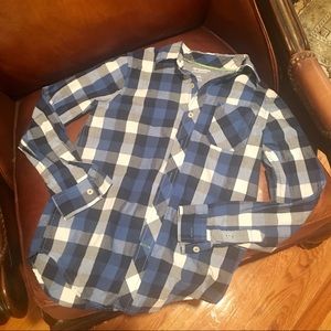 Arizona Boy SZ L 10/12 Blue Plaid L/S Shirt